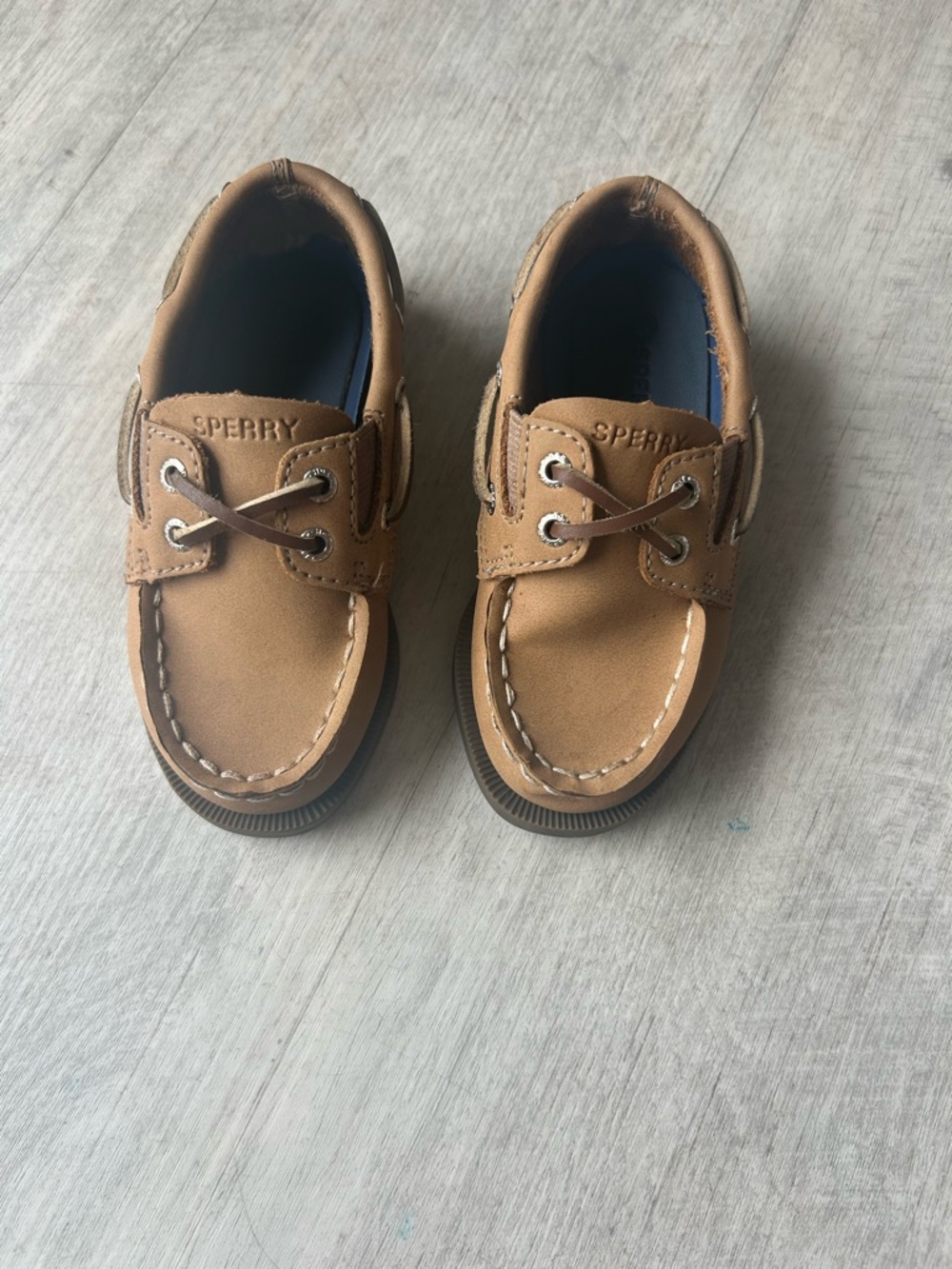 Sperry Toddler Tan Leather Boat Shoes